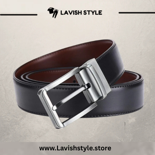 Lavish Style Branded Reversible 2 in 1 Leather Belt