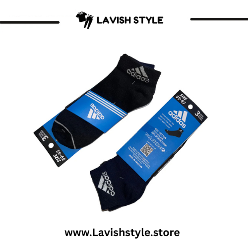 LS branded A-d-i-d-a-s Ankle Socks (Pack Of 3)