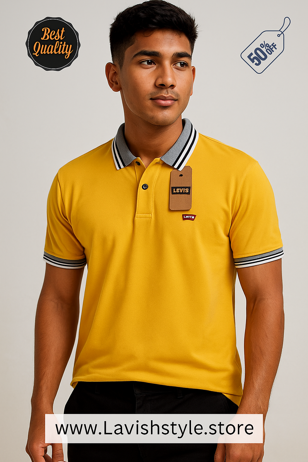 Levi's Premium Polo Yellow colour T-Shirt