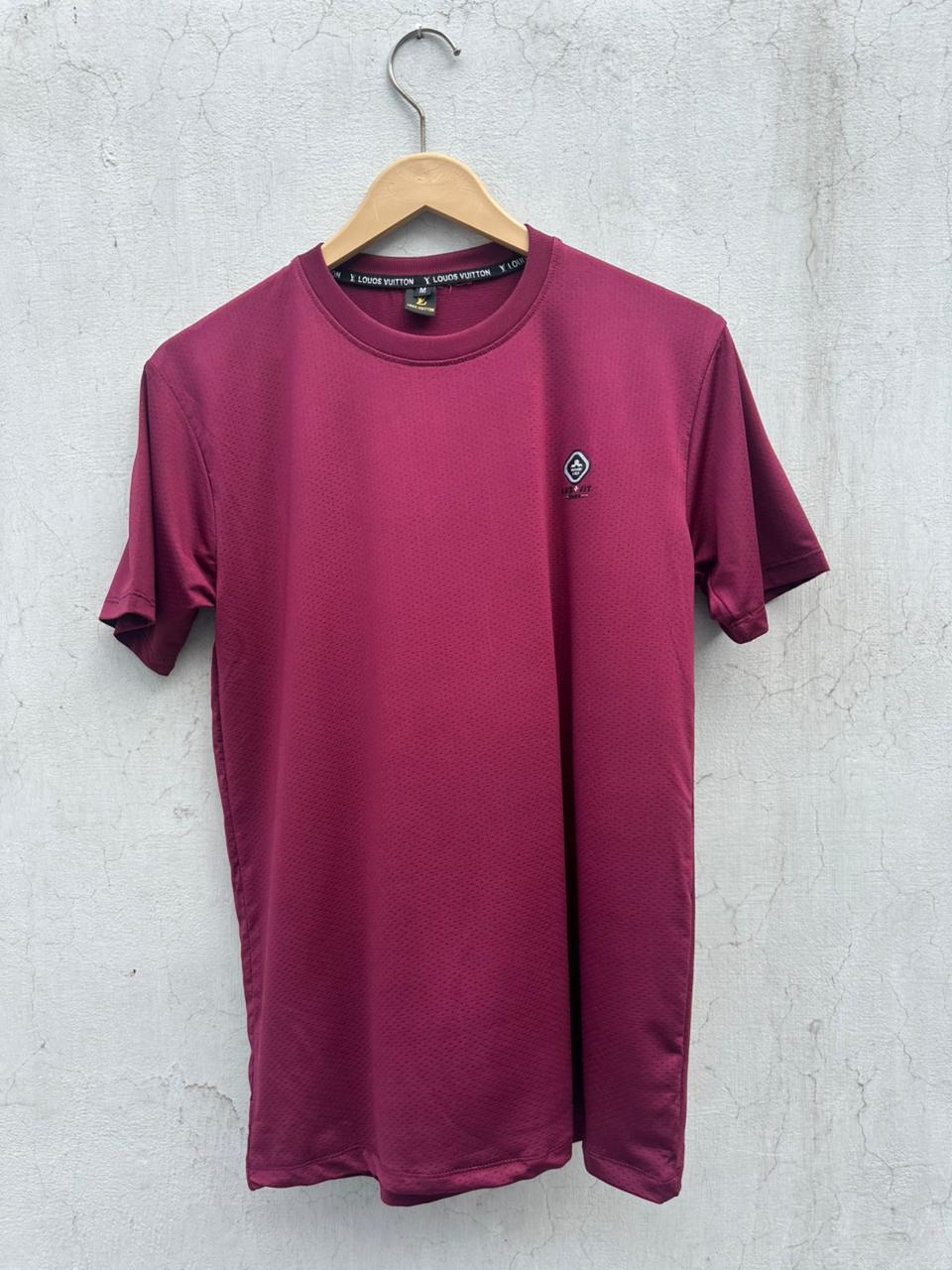 Maroon Mesh Dri-Fit T-Shirt – Bold, Breathable & Built to Move