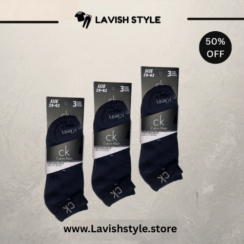 LS branded C-K Ankle Socks (Pack Of 3)