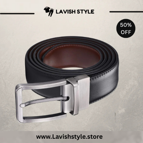 Lavish Style Branded Reversible 2 in 1 Leather Belt