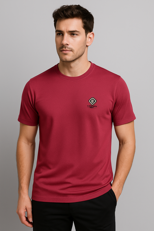 Maroon Mesh Dri-Fit T-Shirt – Bold, Breathable & Built to Move