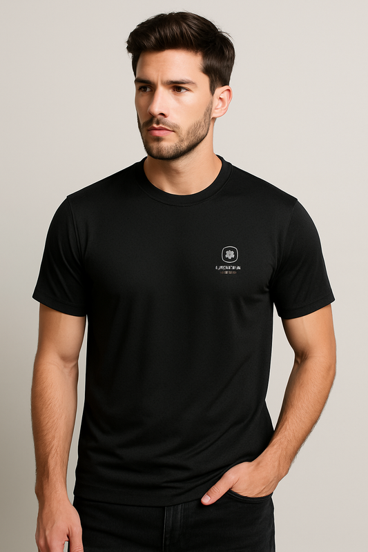 Black Mesh Dri-Fit T-Shirt – Ultra-Flexible & Breathable