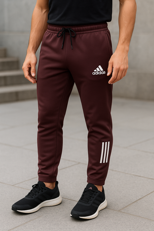 A-d-i-d-a-s Dri-FIT Maroon Joggers