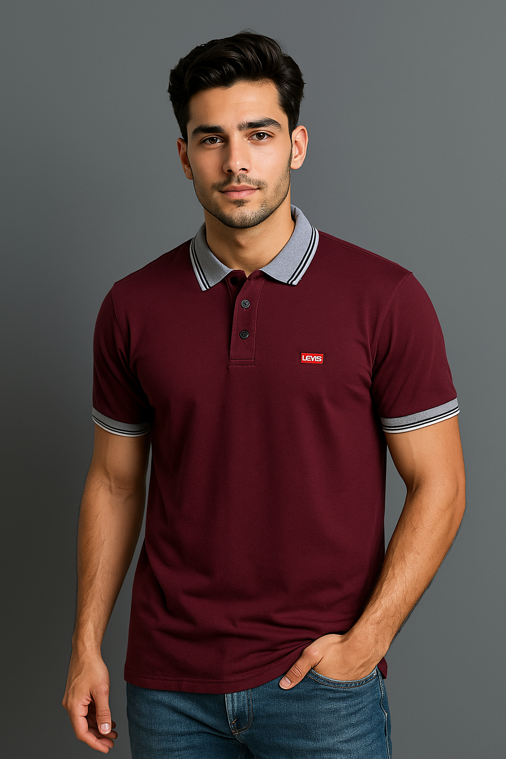 Levi's Polo Maroon colour T-Shirt – Premium Comfort & Style