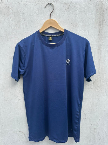 Navy Blue Mesh Dri-Fit T-Shirt – Cool, Comfortable & Athletic