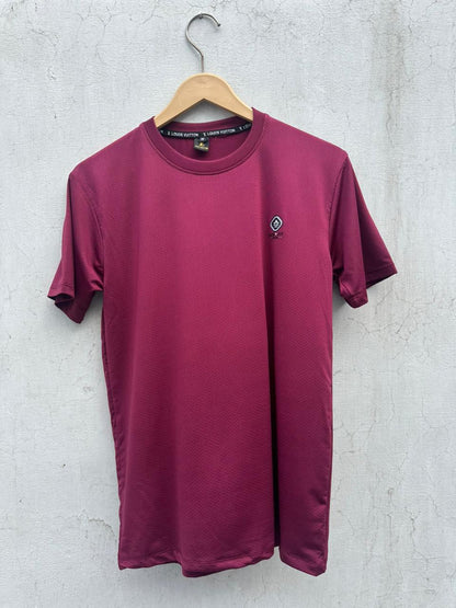 Maroon Mesh Dri-Fit T-Shirt – Bold, Breathable & Built to Move